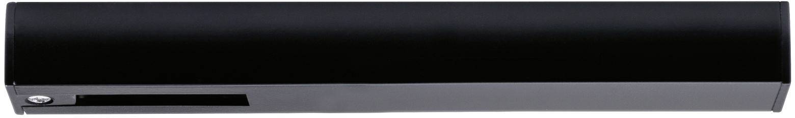 Black rectangular device with rounded edges and a small slot on the front, possibly an electronic device.