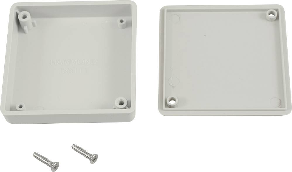 Hammond Electronics 1551TTGY Universal enclosure 60 x 60 x 15 Acrylonitrile butadiene styrene Grey 1 pc(s)