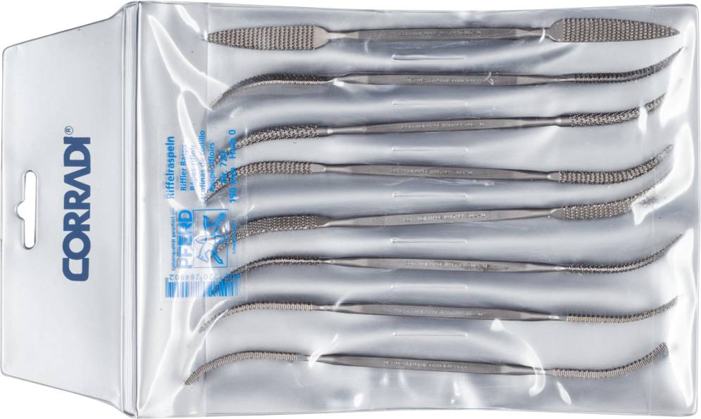PFERD 19507202 Precision riffler set 8 pce. Type 720 Swiss bat 0 coarse Length 190 mm 1 pc(s)