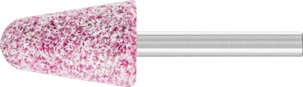 Rose and white patterned nail drill bit with silver shaft, used for nail design or other fine polishing work.