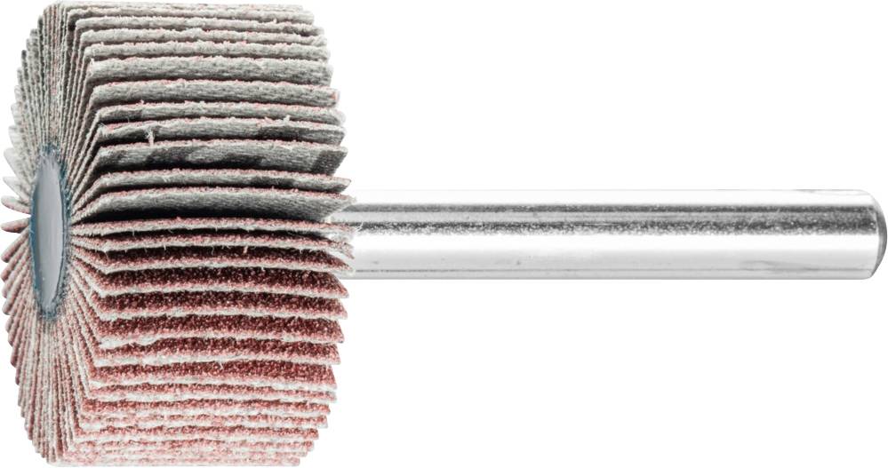 Grinding attachment with radial grinding blades on a metal rod, primarily used for polishing work on smooth surfaces.