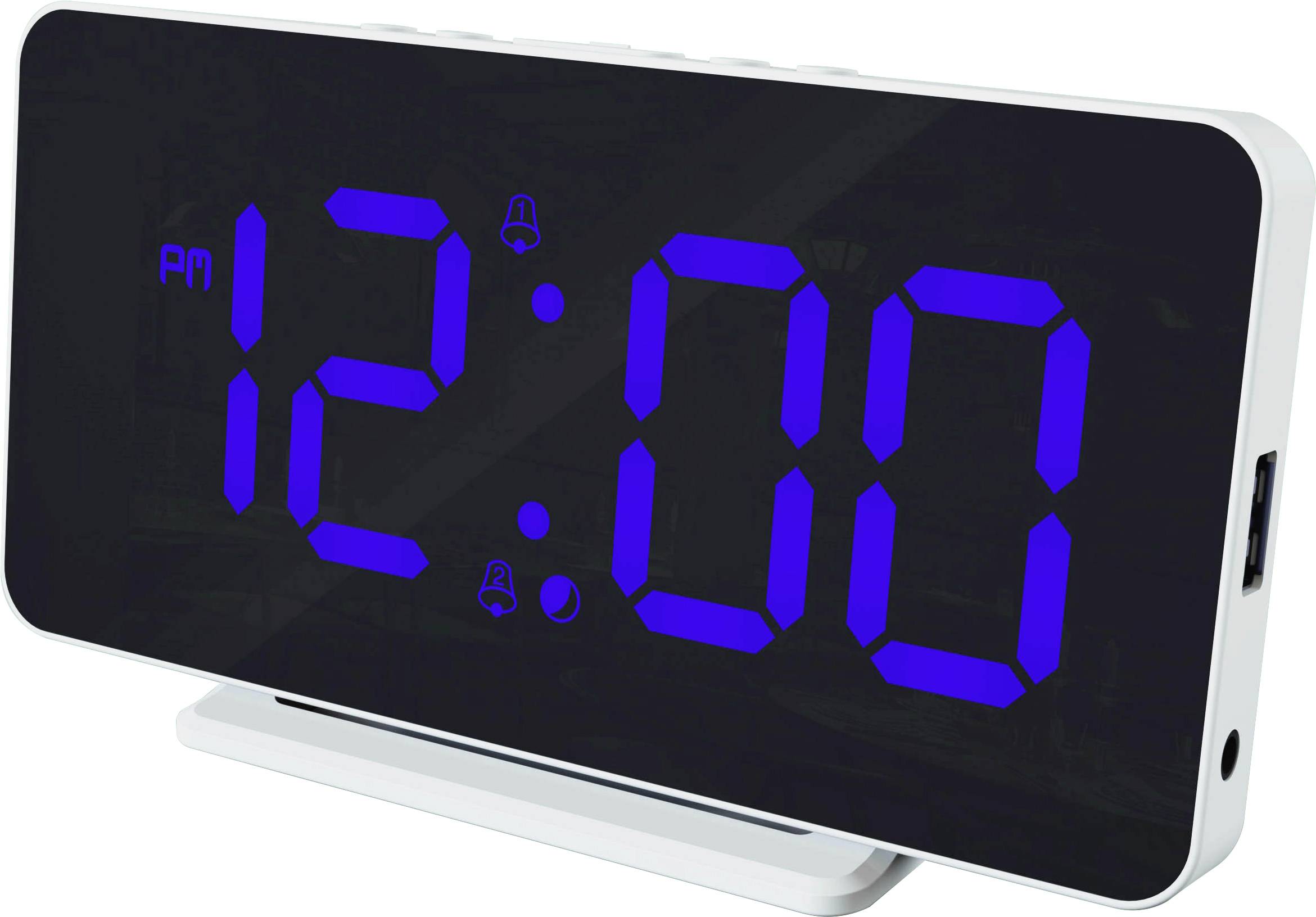 Caliber HCG021 Electronic Alarm clock White USB port, Large display