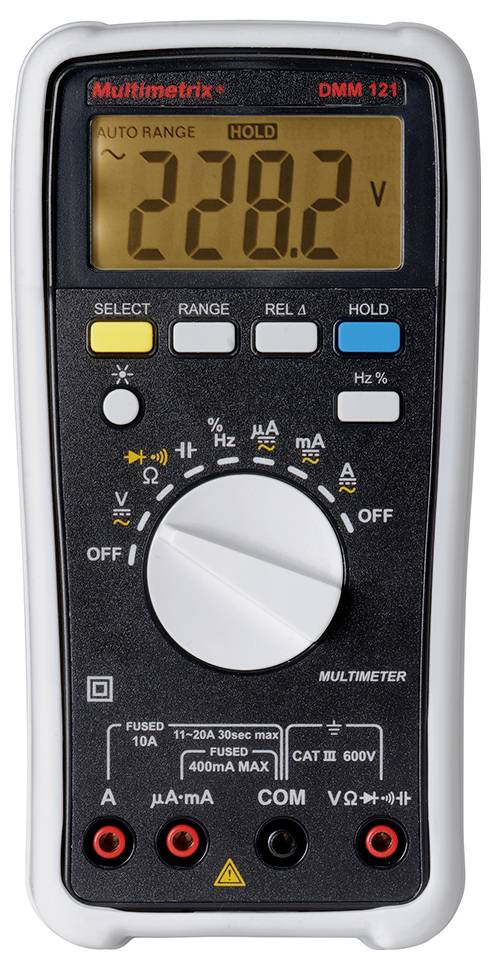 Multimetrix DMM 121 Handheld multimeter Digital CAT III 600 V Display (counts): 4000