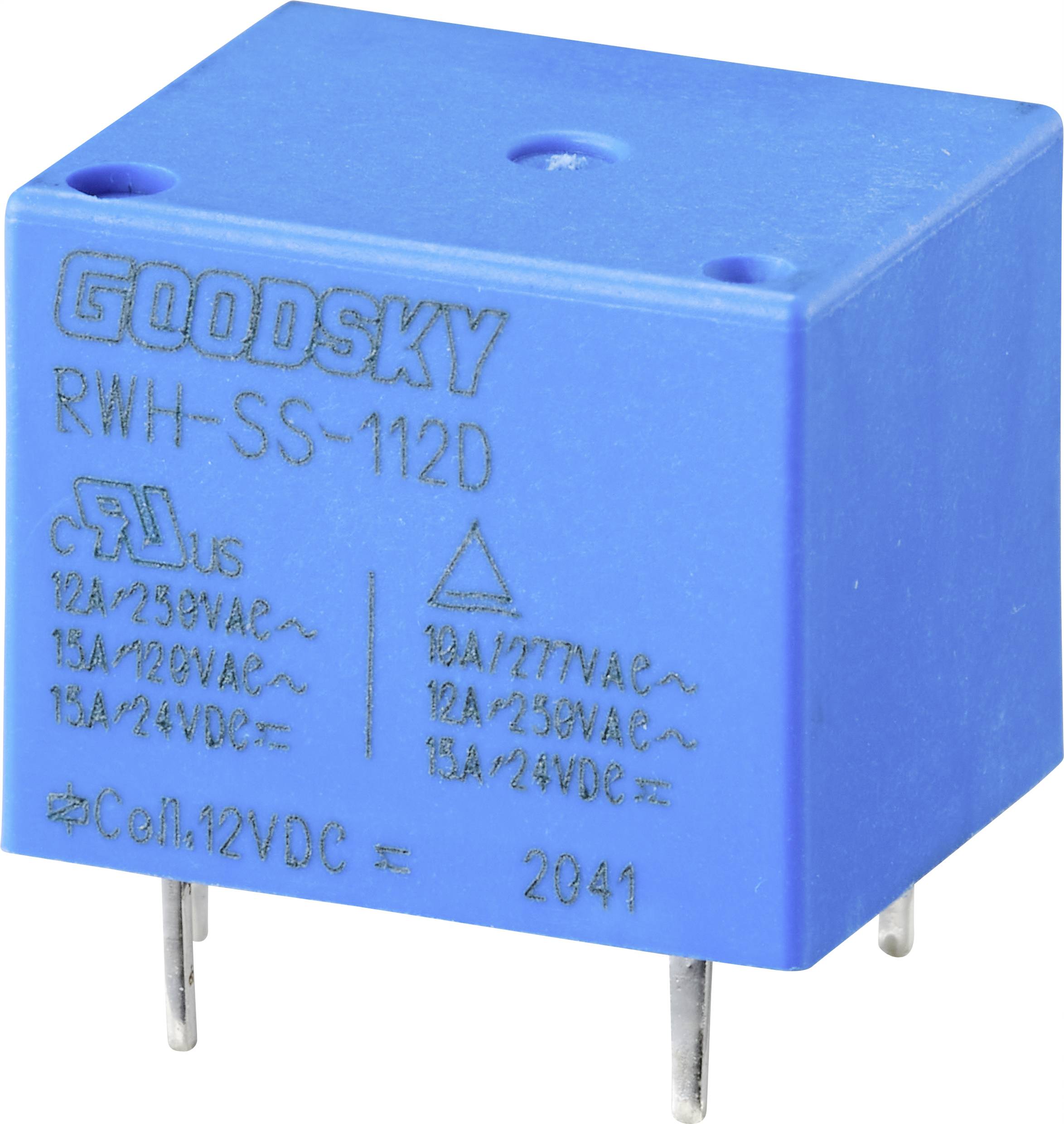 GoodSky RWH-SS-112D PCB relay 12 V DC 15 A 1 change-over Tray
