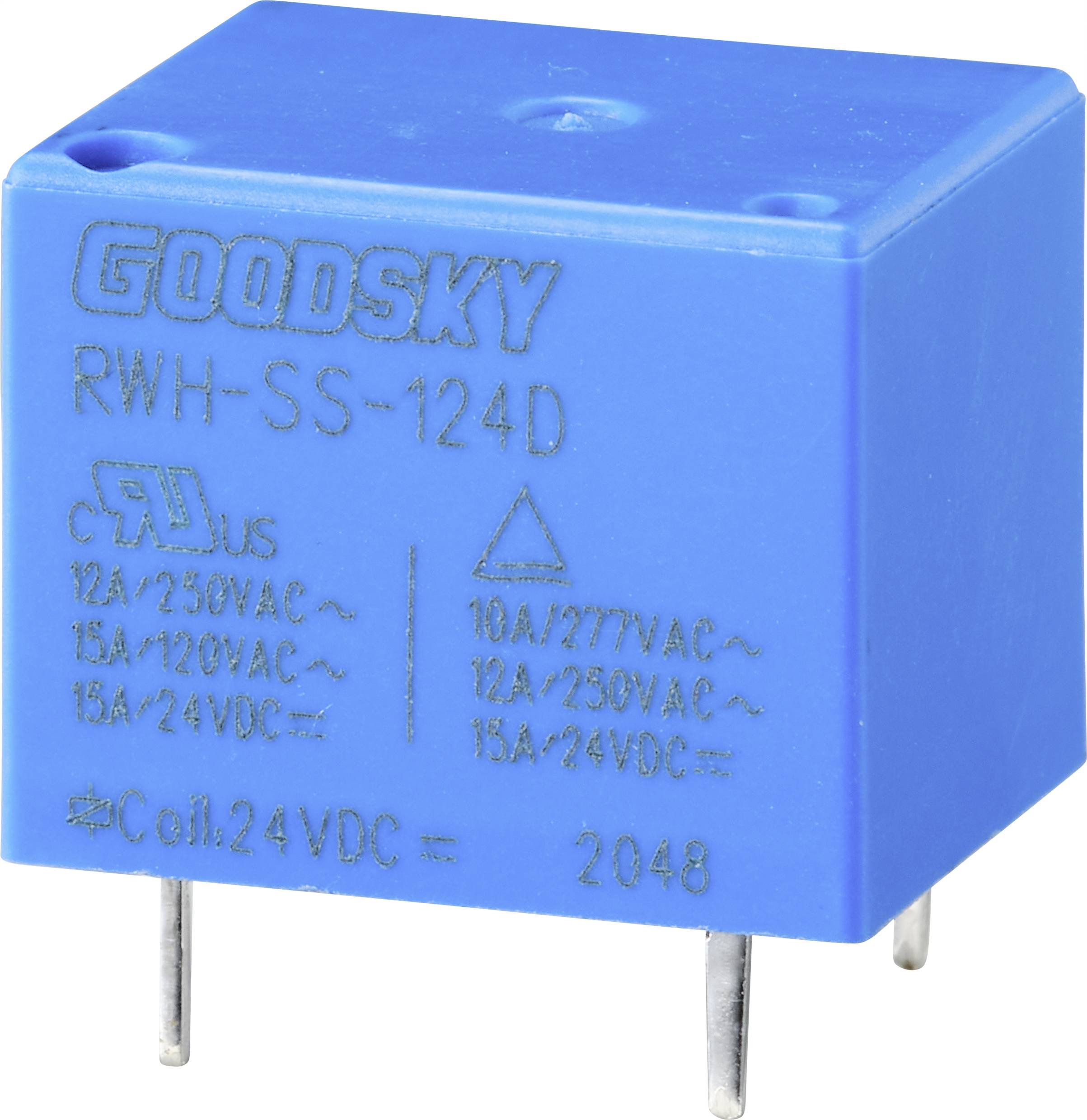 GoodSky RWH-SS-124D PCB relay 24 V DC 15 A 1 change-over Tray