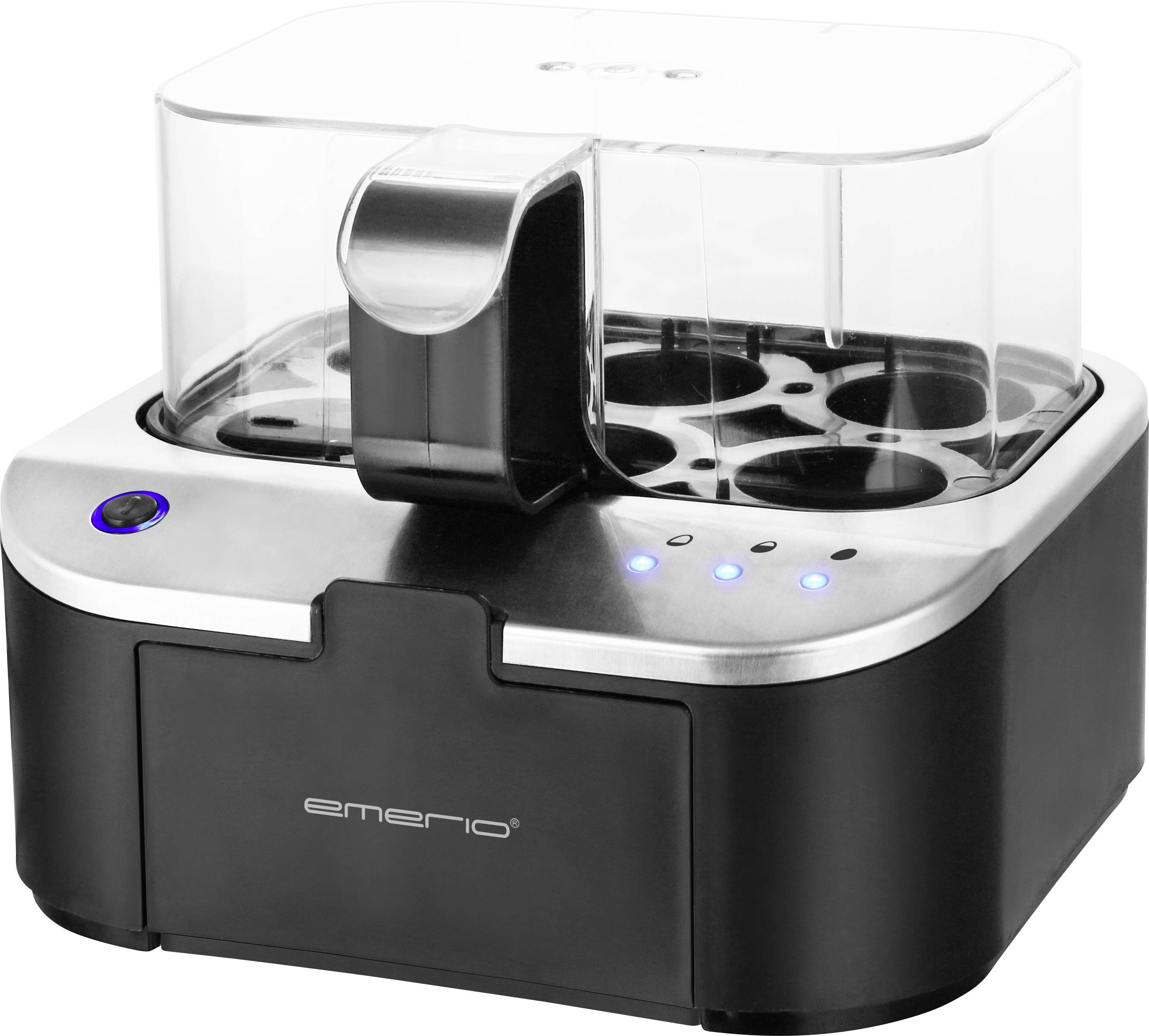 EMERIO EB-123177.1 Egg boiler Non-stick coating, with graduated beaker, BPA-free Black, Silver