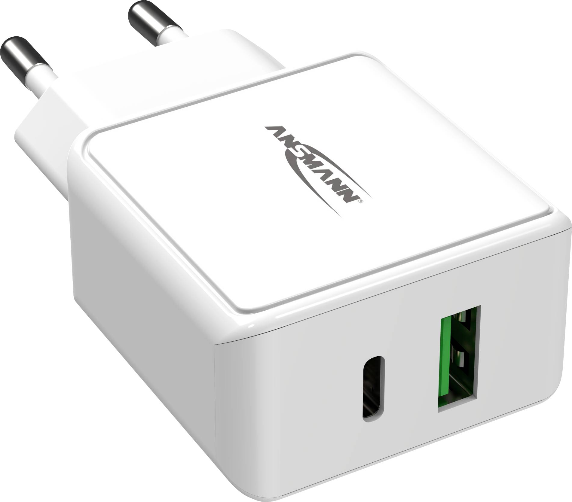 Ansmann HomeCharger HC218PD USB charger 18 W 1x USB-A, 1x USB-C® Power Delivery White Indoors