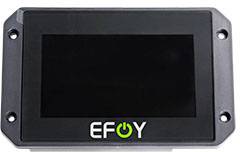 A black display device with the inscription 'EFOY' at the bottom. The display is switched off.