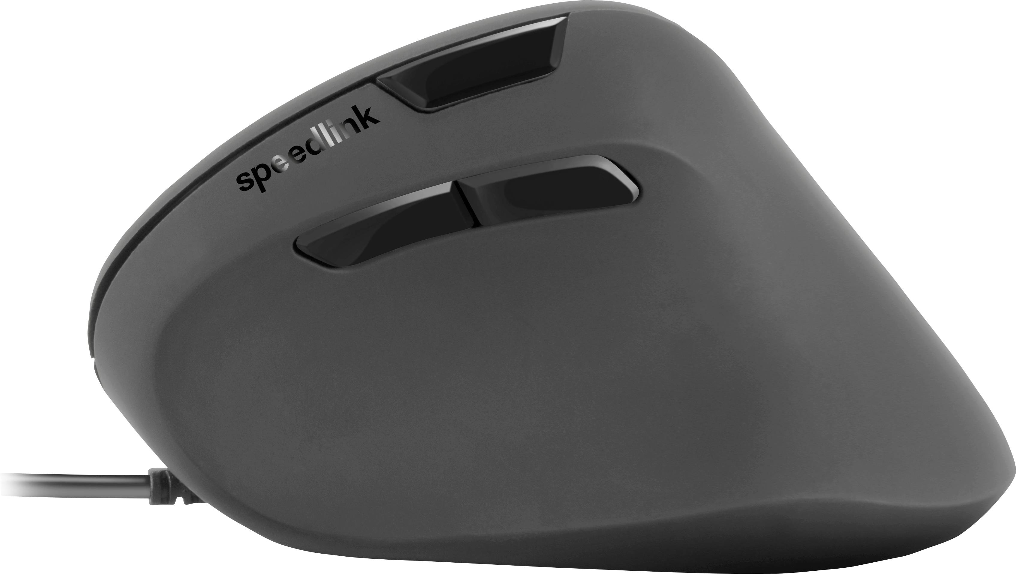 SpeedLink SL-610019-BK-01 Ergonomic mouse USB Optical Black 5 Buttons 800 dpi, 1200 dpi, 1600 dpi, 2400 dpi