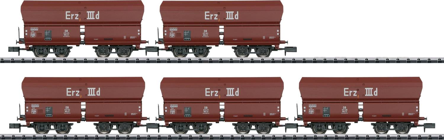 MiniTrix aus T15458 N 5er set self-unloading wagon Erz IIId of DB