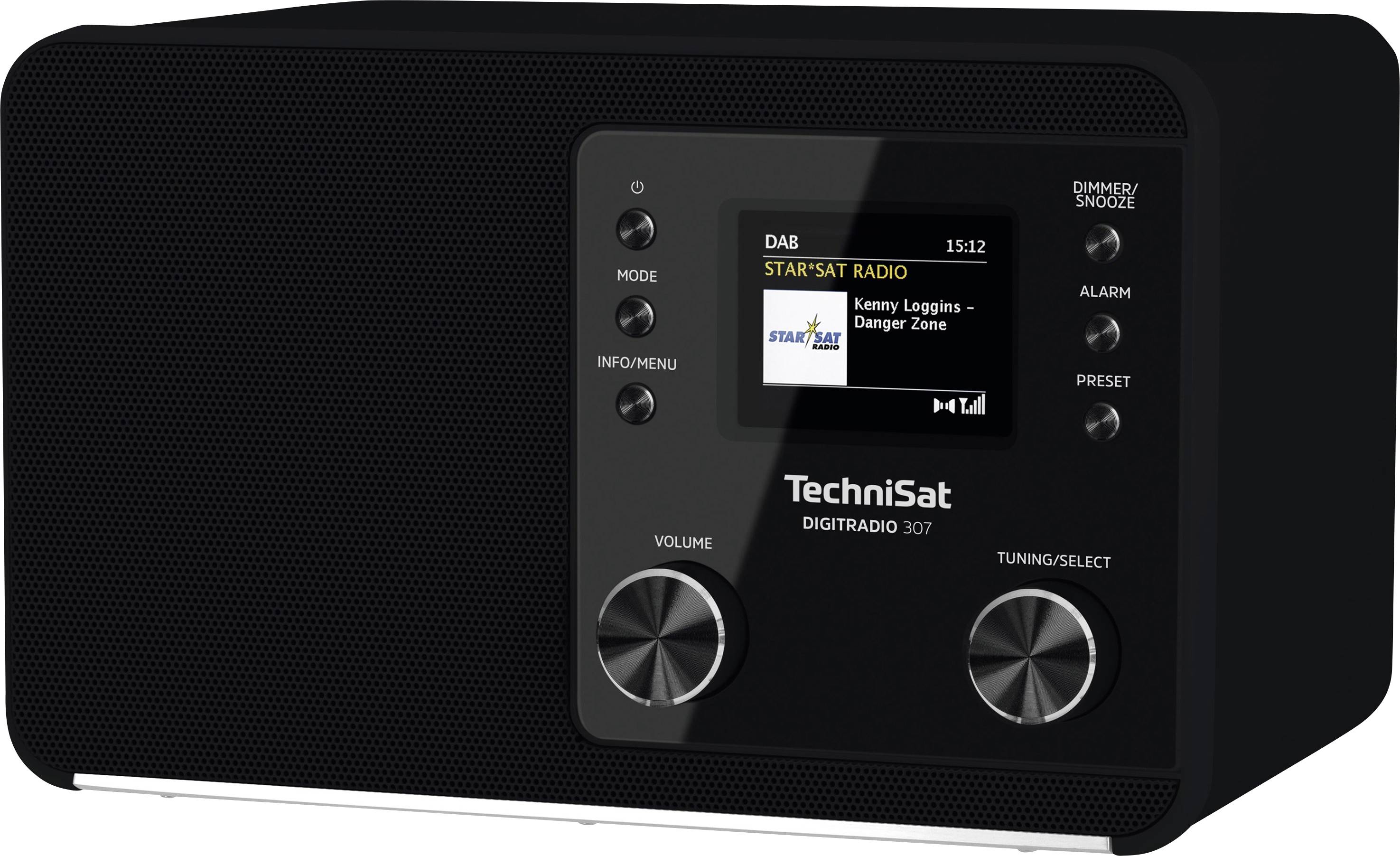 TechniSat DIGITRADIO 307 Desk radio DAB+, FM AUX Alarm clock Black