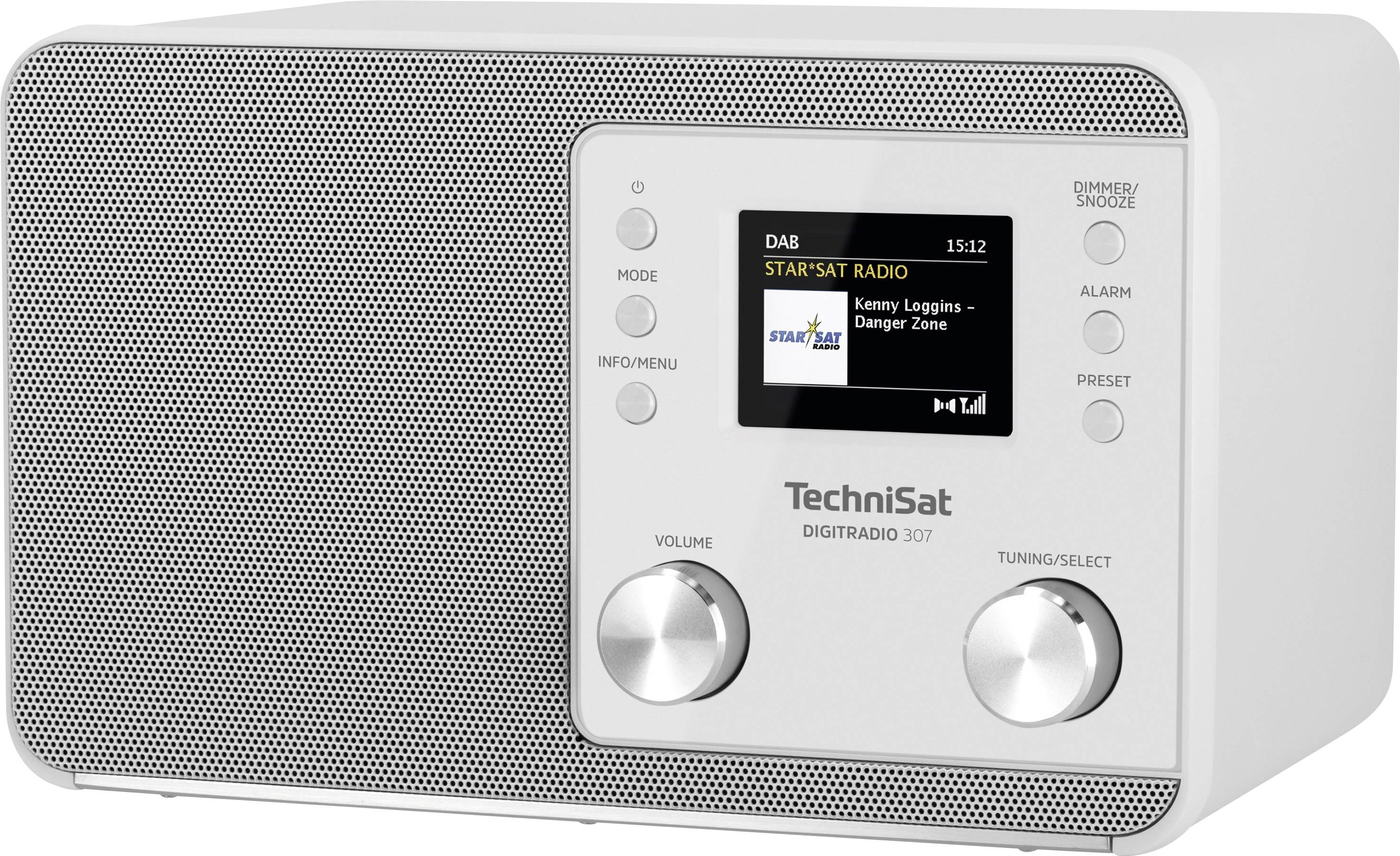 TechniSat DIGITRADIO 307 Desk radio DAB+, FM AUX Alarm clock White