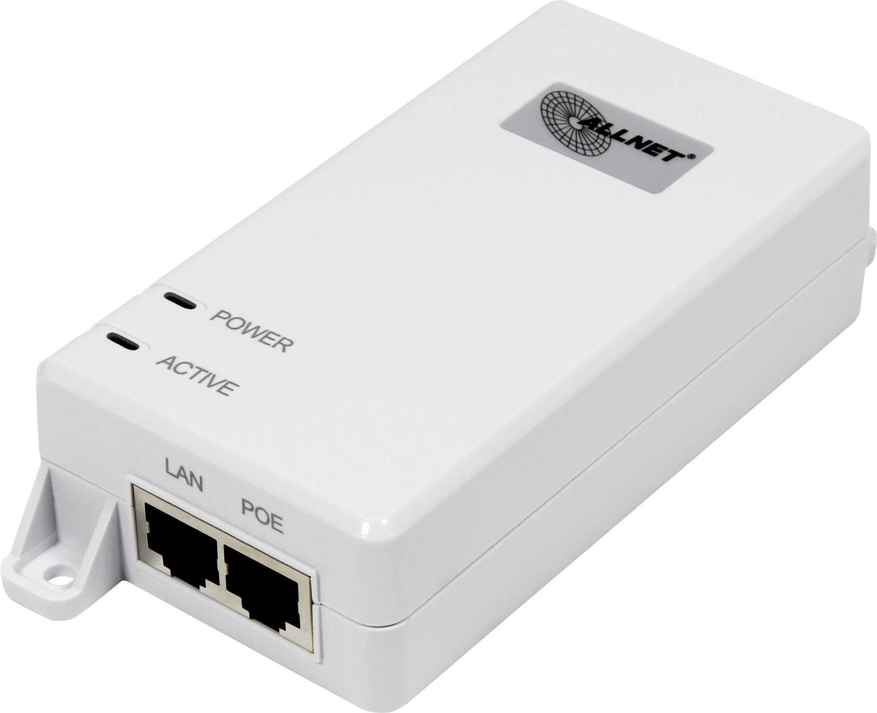 Allnet ALL0488v6 PoE injector 10 / 100 / 1000 MBit/s IEEE 802.3af (12.95 W), IEEE 802.3at (25.5 W)