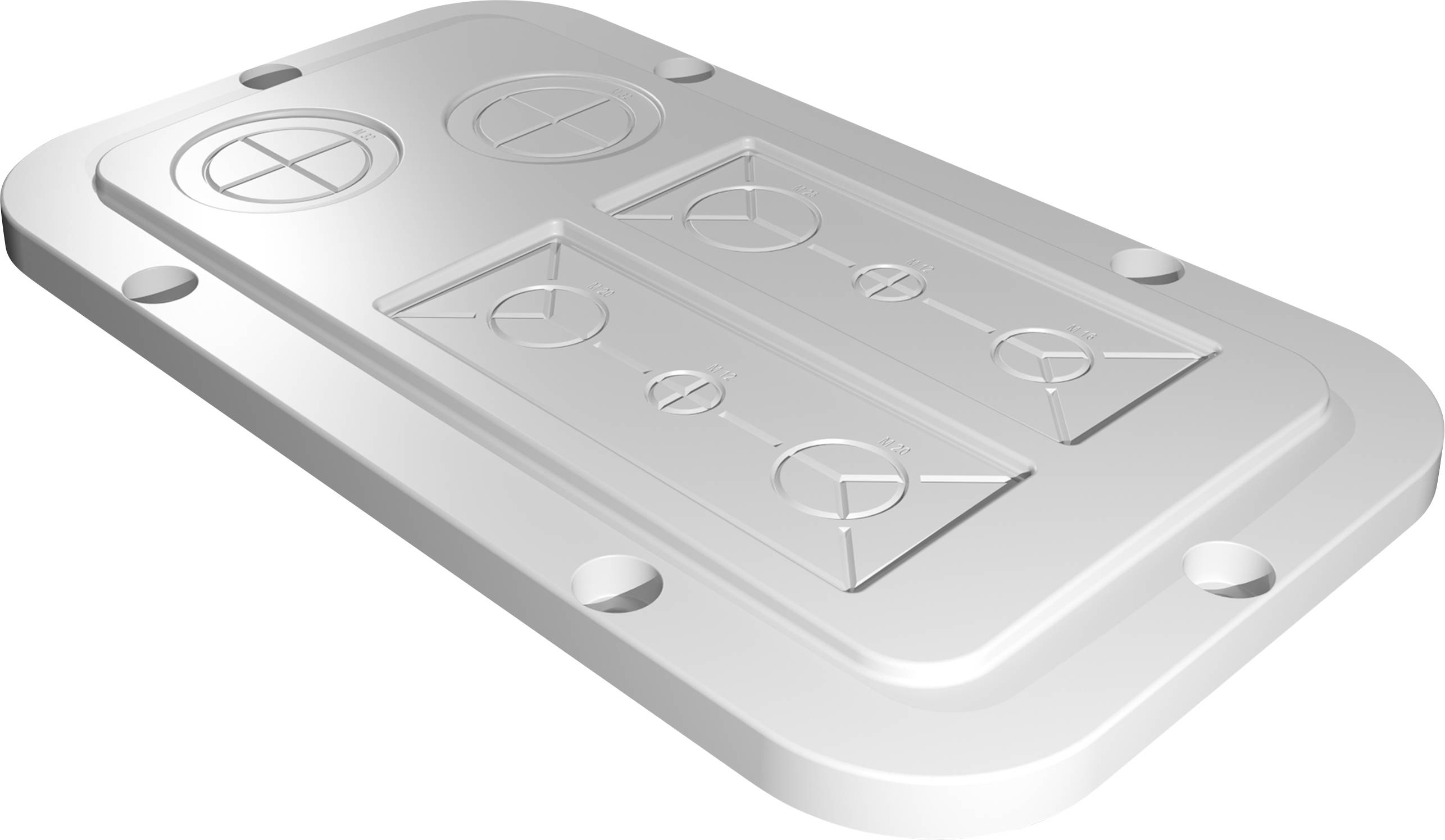 Rittal AX 2561.200 2561200 Flange (L x W) 149 mm x 256 mm Plastic Grey 1 pc(s)