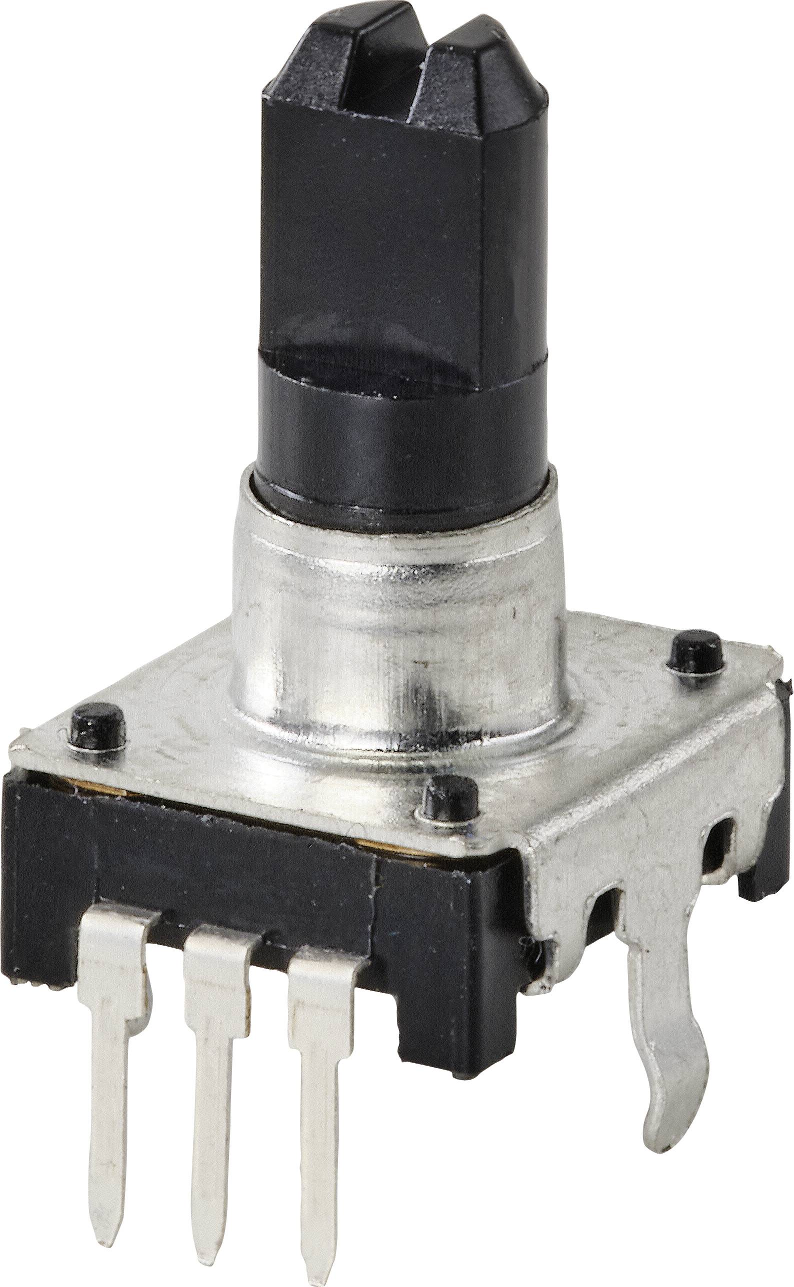 A black and silver, multi-pole rotary switch with a pin-shaped handle is visible against a white background.