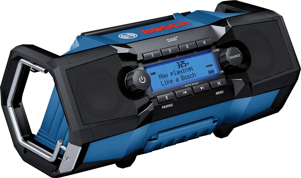 Bosch Professional GPB 18V-2 SC DAB+ Workplace radio DAB+, FM Bluetooth, AUX splashproof
