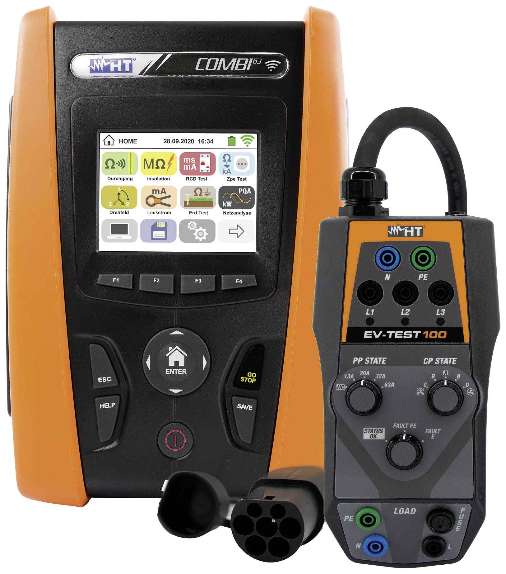 HT Instruments Volle Ladung Electrical tester set Calibrated to (ISO standards) VDE standard 0413
