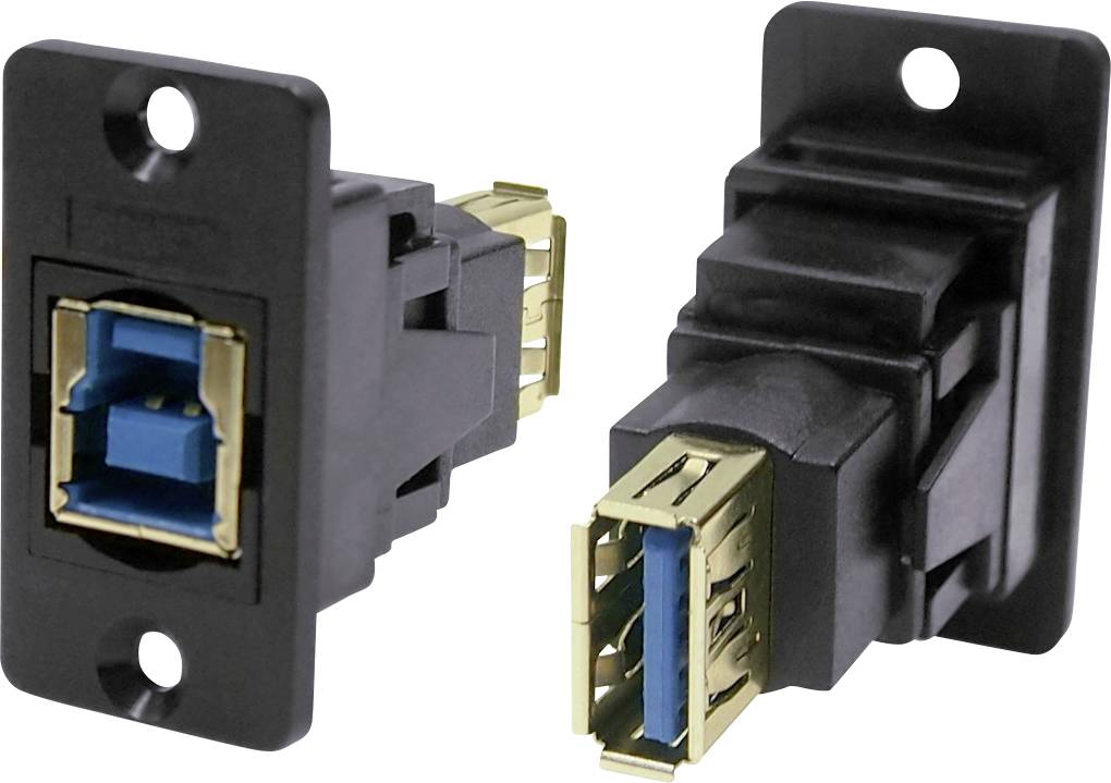 Adapter, Socket, built-in USB socket type A - USB socket type B. CP30606NX Cliff Content: 1 pc(s)