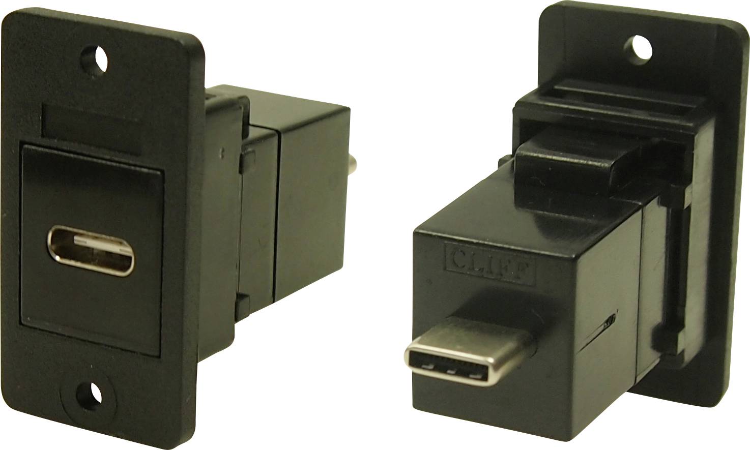Adapter, Socket, built-in USB socket type C - USB plug type B. CP30611X Cliff Content: 1 pc(s)