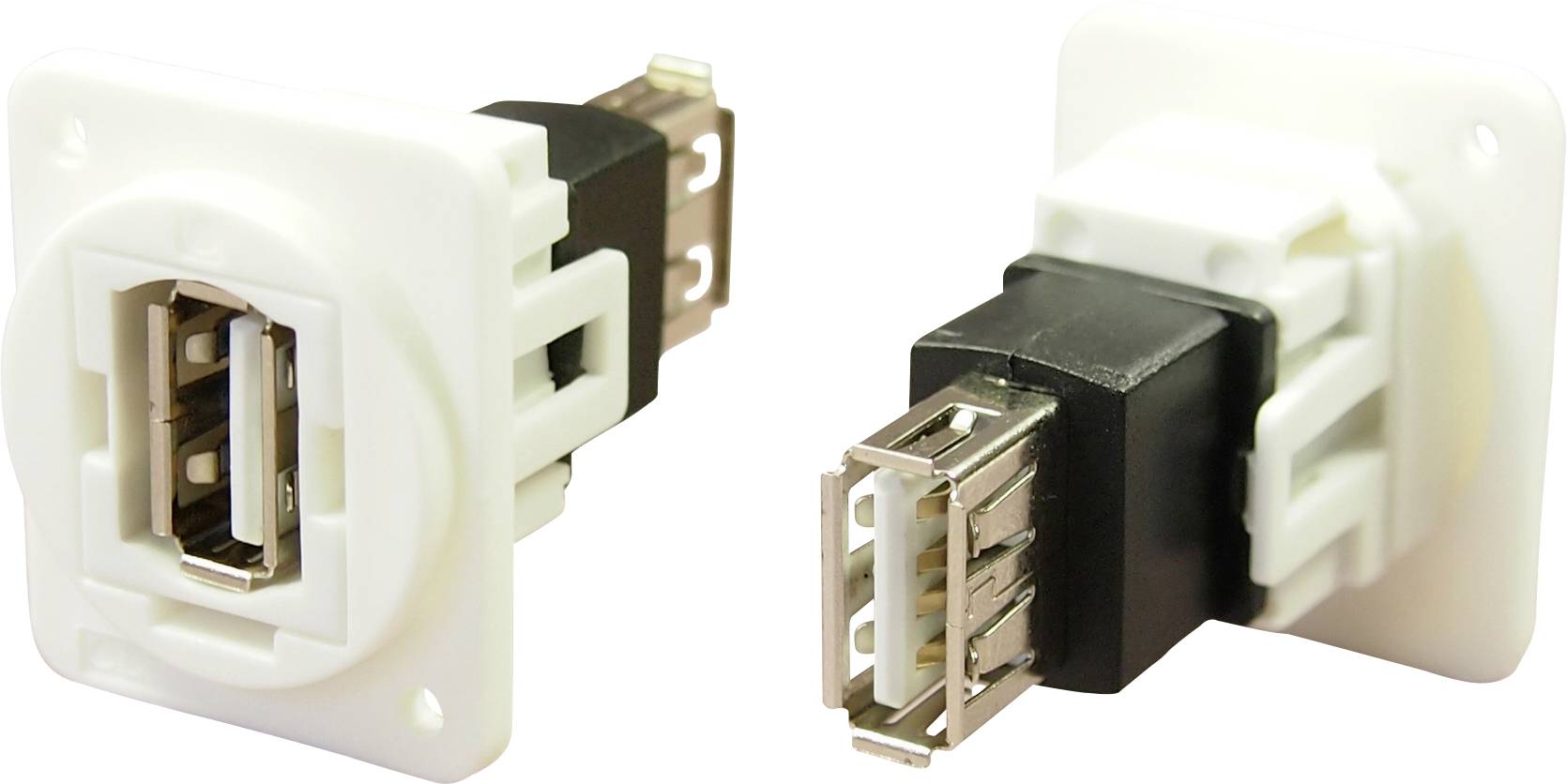 Adapter, Socket, built-in USB-SOCKET Type A ⇔ USB-SOCKET Type A CP30208NXW Cliff Content: 1 pc(s)