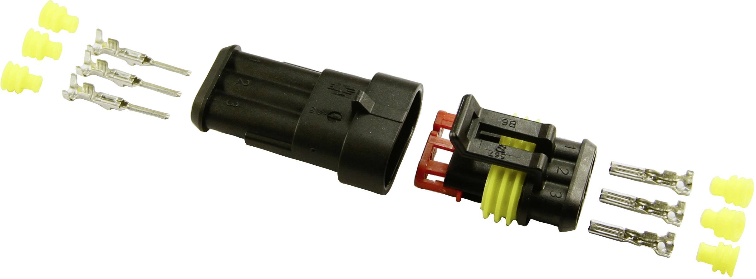 BAAS Super seal set AMP-Superseal 1.5mm Series Total number of pins 3 Contact spacing: 6 mm ES13 1 pc(s)