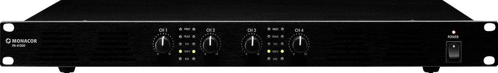 Monacor PA-4120D PA amplifier 480 W 4-channel
