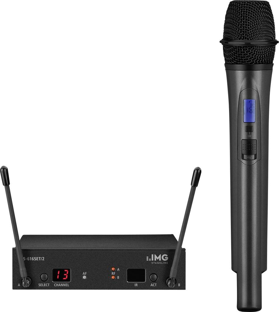 IMG StageLine TXS-616SET/2 Handheld Wireless microphone set Transfer type (details):Wireless Steel enclosure