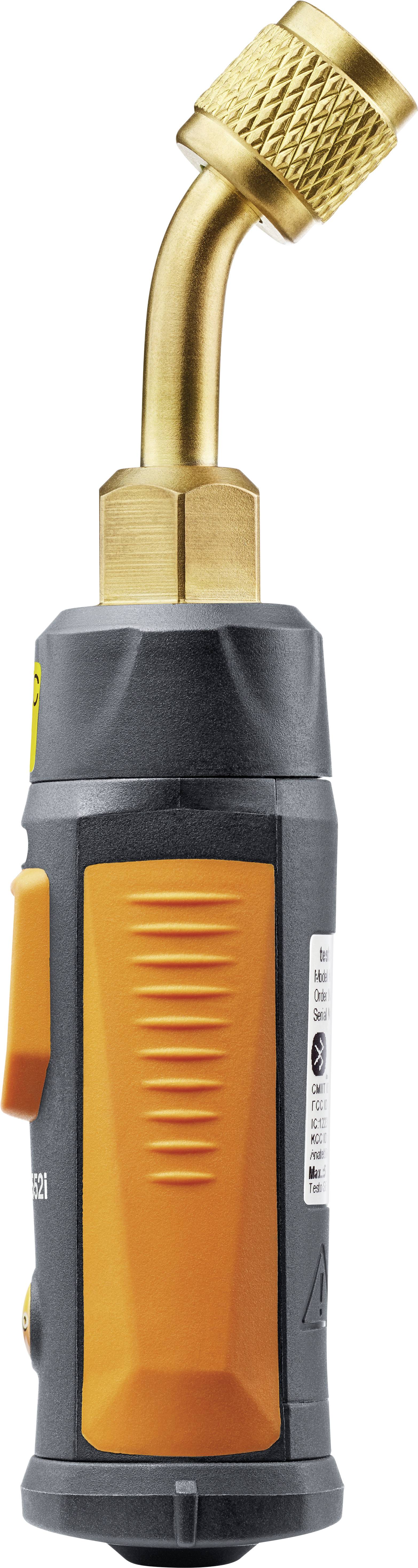 A portable gas burner with an ergonomic, black and orange handle. At the top, a metal nozzle for precise flame control.