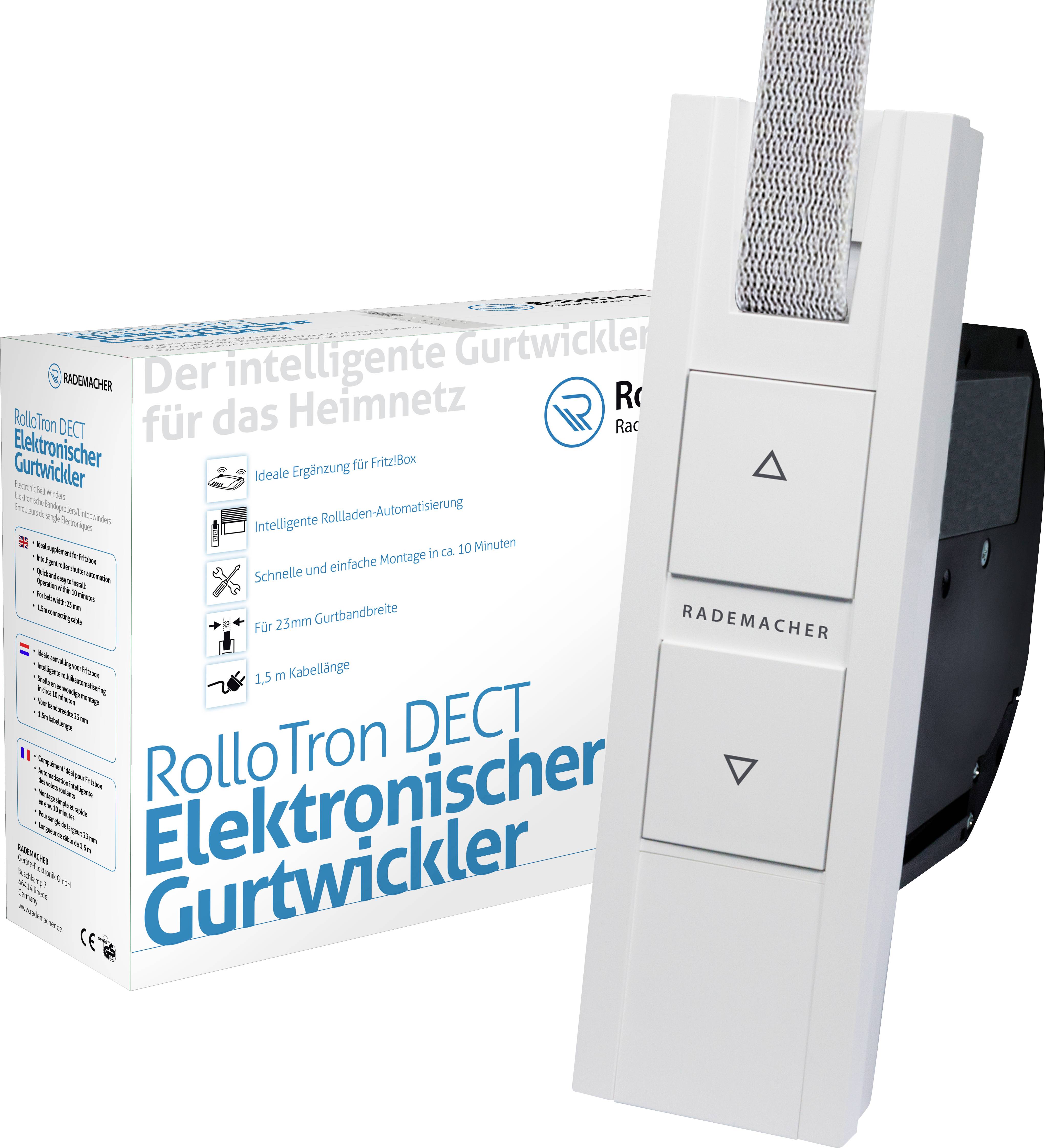 Rademacher 18234513 RolloTron DECT Electric belt winder 23 mm Tensile force (max.) 45 kg Recess-mount