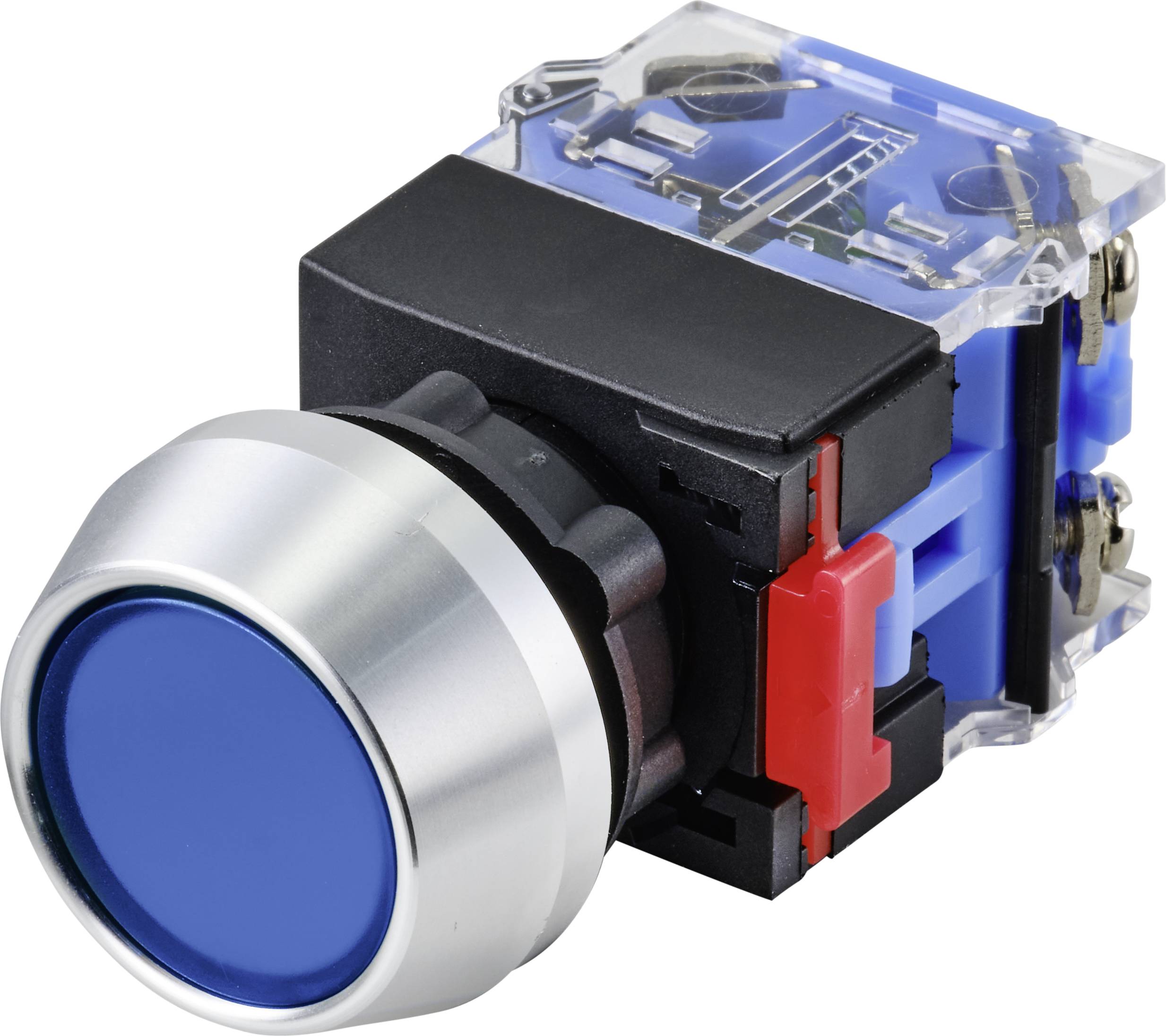 TRU COMPONENTS TC-9428092 LAS0-L-11/B Pushbutton 250 V 5 A 1 x Off/(On) momentary IP40 1 pc(s)