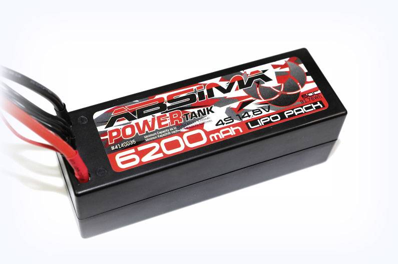 Absima Scale model battery pack (LiPo) 14.8 V 6200 mAh 60 C Hard case XT90