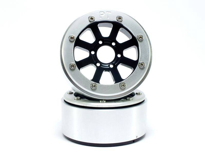 Metsafil 1:10 Crawler Rims Hammer Black-silver 1 Pair