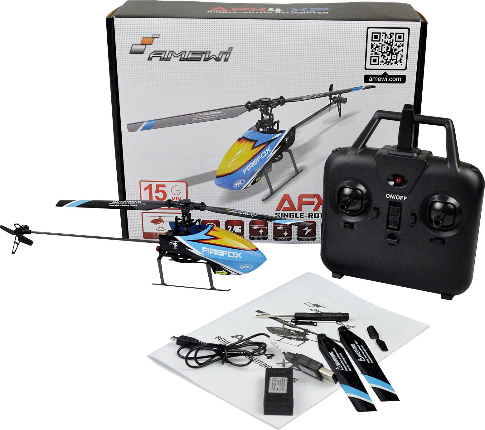 Amewi AFX4 XP RC single main rotor helicopter RtF