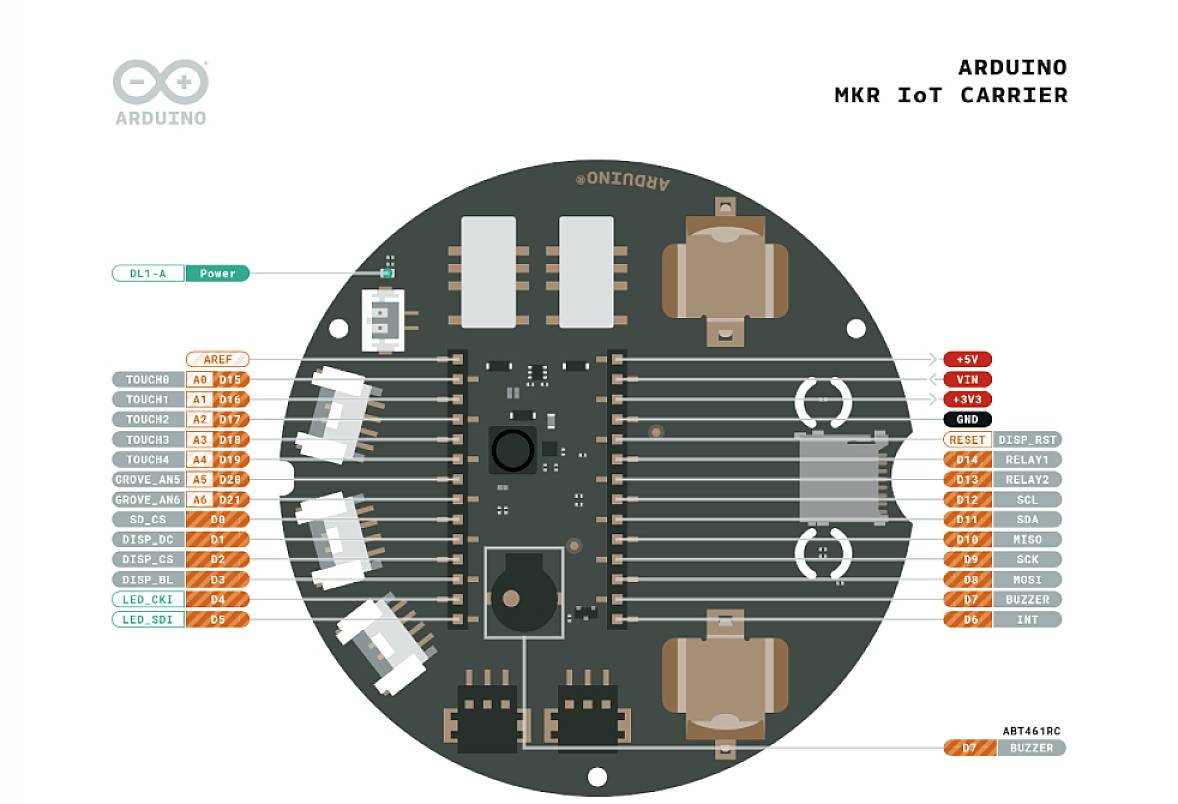 Arduino AKX00047 Converter and interface board Arduino® MKR IoT Carrier