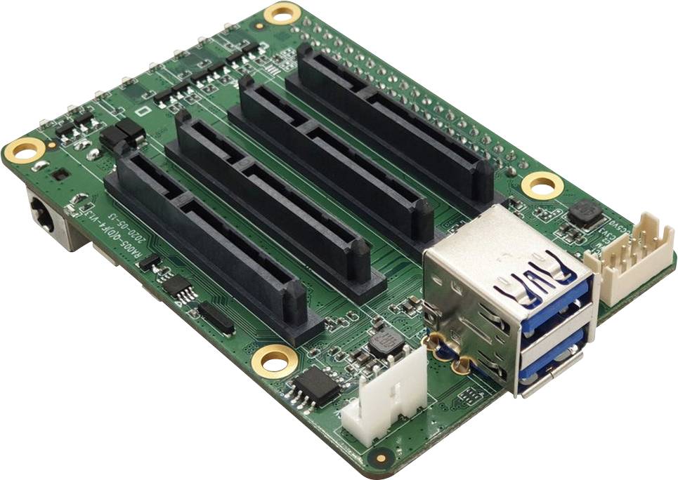Allnet SATA HAT Quad NAS Raspberry Pi® add-on PCB Compatible with (development kits): Raspberry Pi®