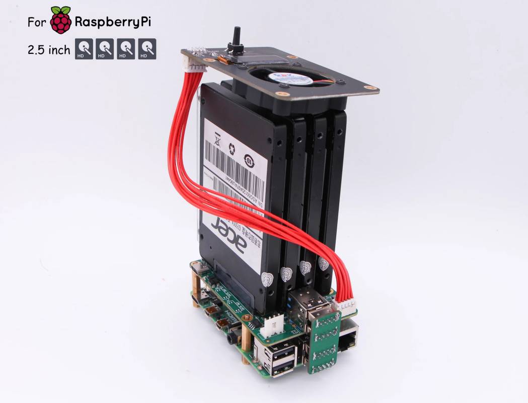 Allnet SATA NAS HAT Top Board Expansion board Compatible with (development kits): Rock Pi