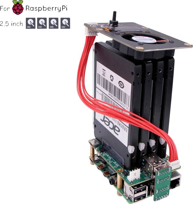 Allnet SATA NAS HAT Top Board Expansion board Compatible with (development kits): Rock Pi