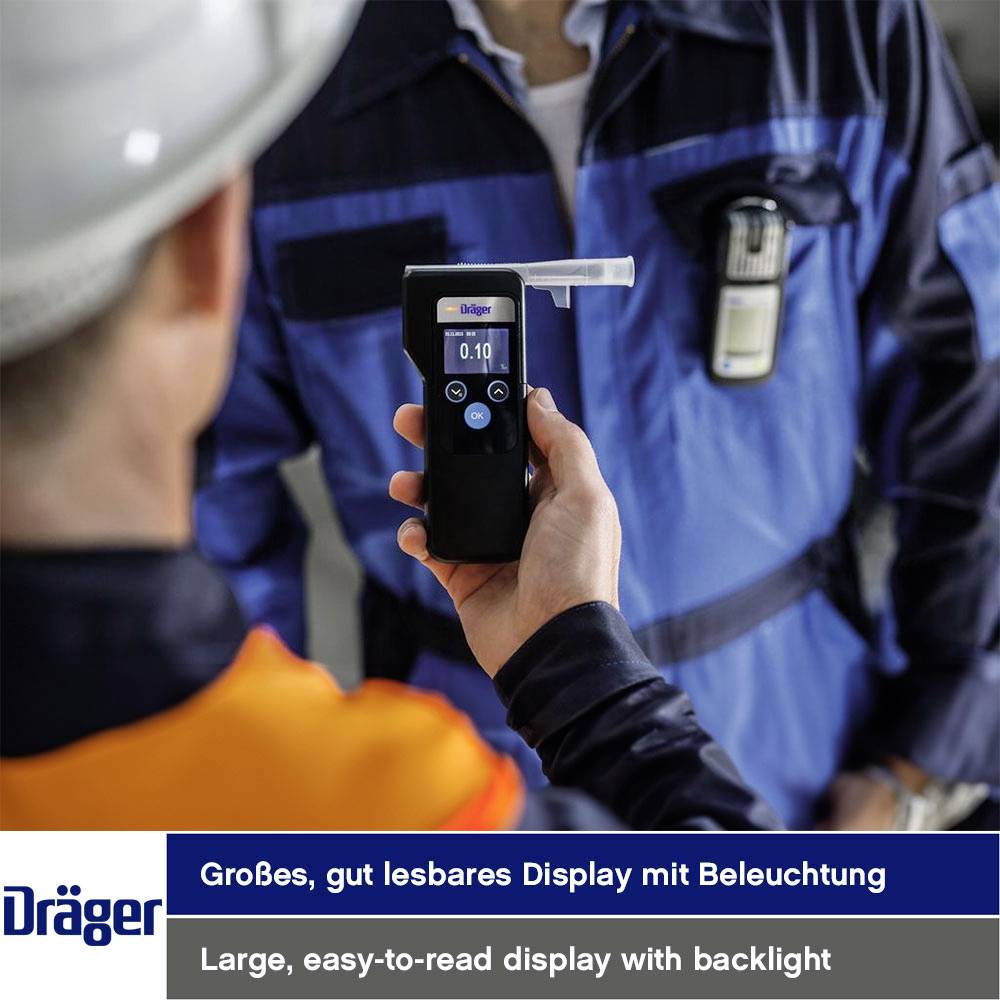 Dräger Alcotest 6000 Breathalyser Black 0.00 up to 5.00 ‰ Alarm, Incl. display