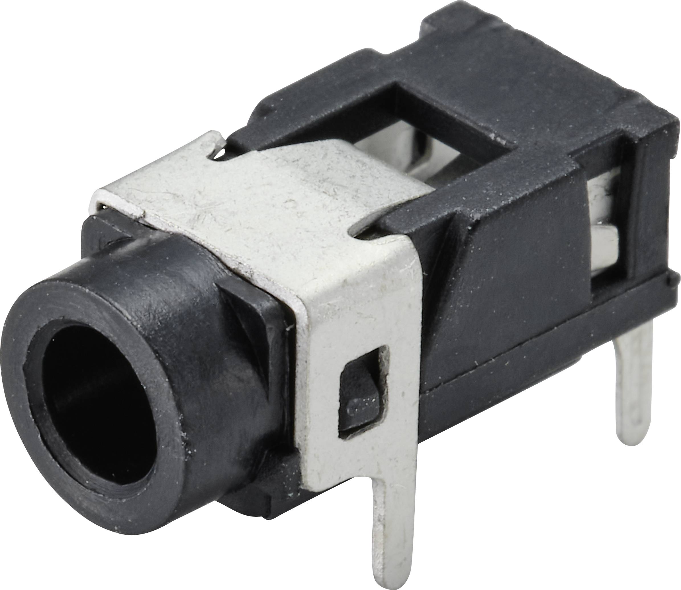 TRU COMPONENTS TC-9465732 3.5 mm audio jack Socket, horizontal mount Number of pins: 3 Stereo Black