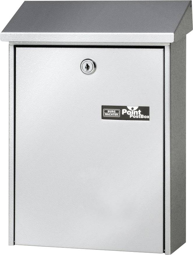 Burg Wächter DAILY 5861 SI Letterbox Steel plate Silver Key