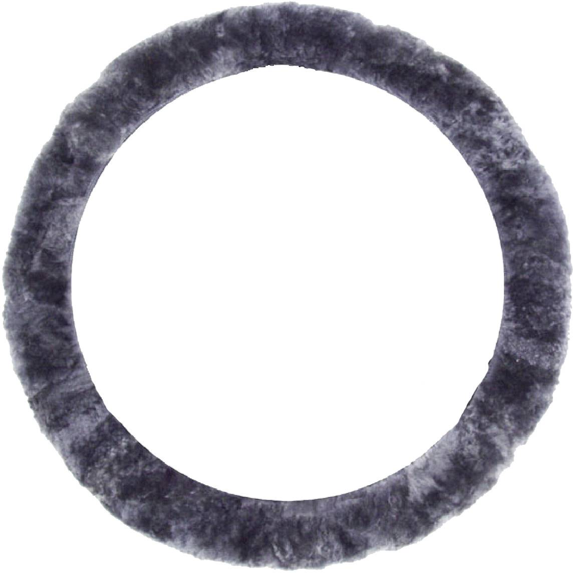 IWH Steering wheel cover (L x W x H) 350 x 350 x 40 mm Natural sheep skin Anthracite 35 - 41 cm