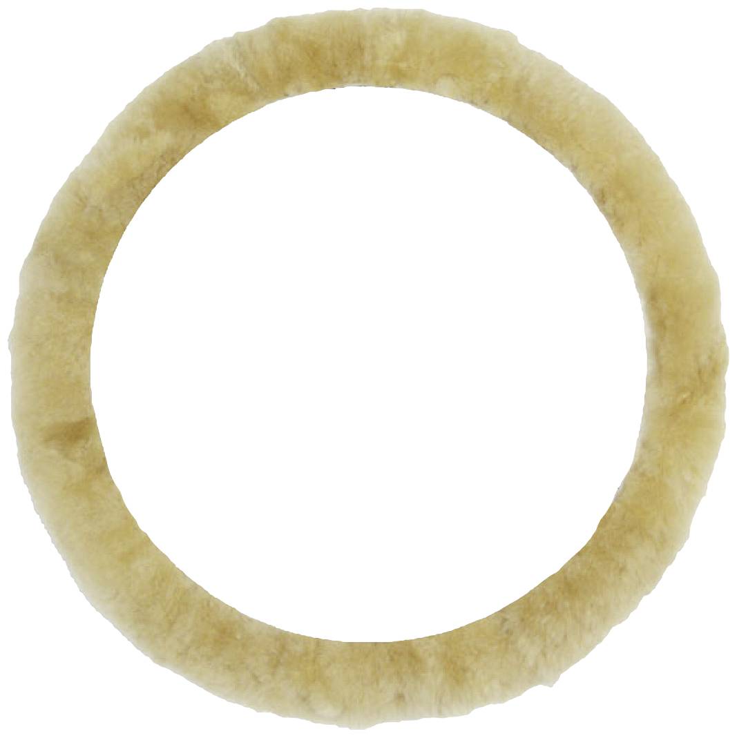 IWH Steering wheel cover (L x W x H) 350 x 350 x 40 mm Natural sheep skin Beige 35 - 41 cm