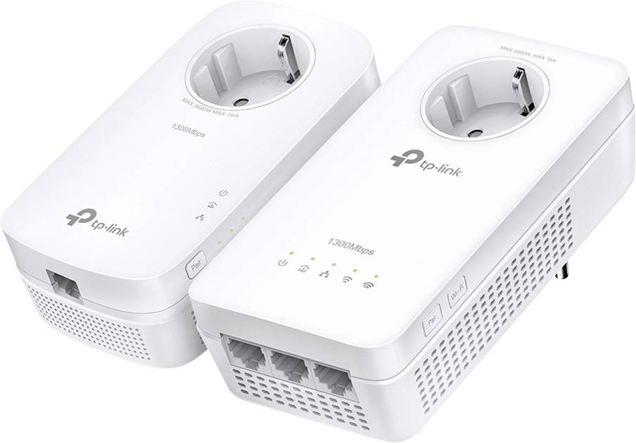 TP-LINK AV1300-AC1200-Gigabit-WLAN-Powerline-KIT Powerline Wi-Fi starter kit TL-WPA8631P KIT 1300 MBit/s
