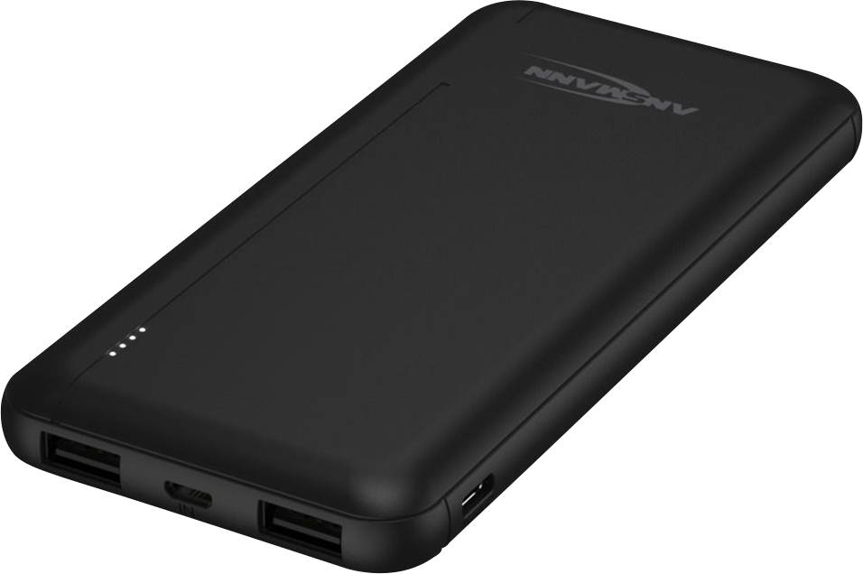 Ansmann PB212 Power bank 10000 mAh Smart IC LiPo Micro USB, USB C®, USB Black Status display