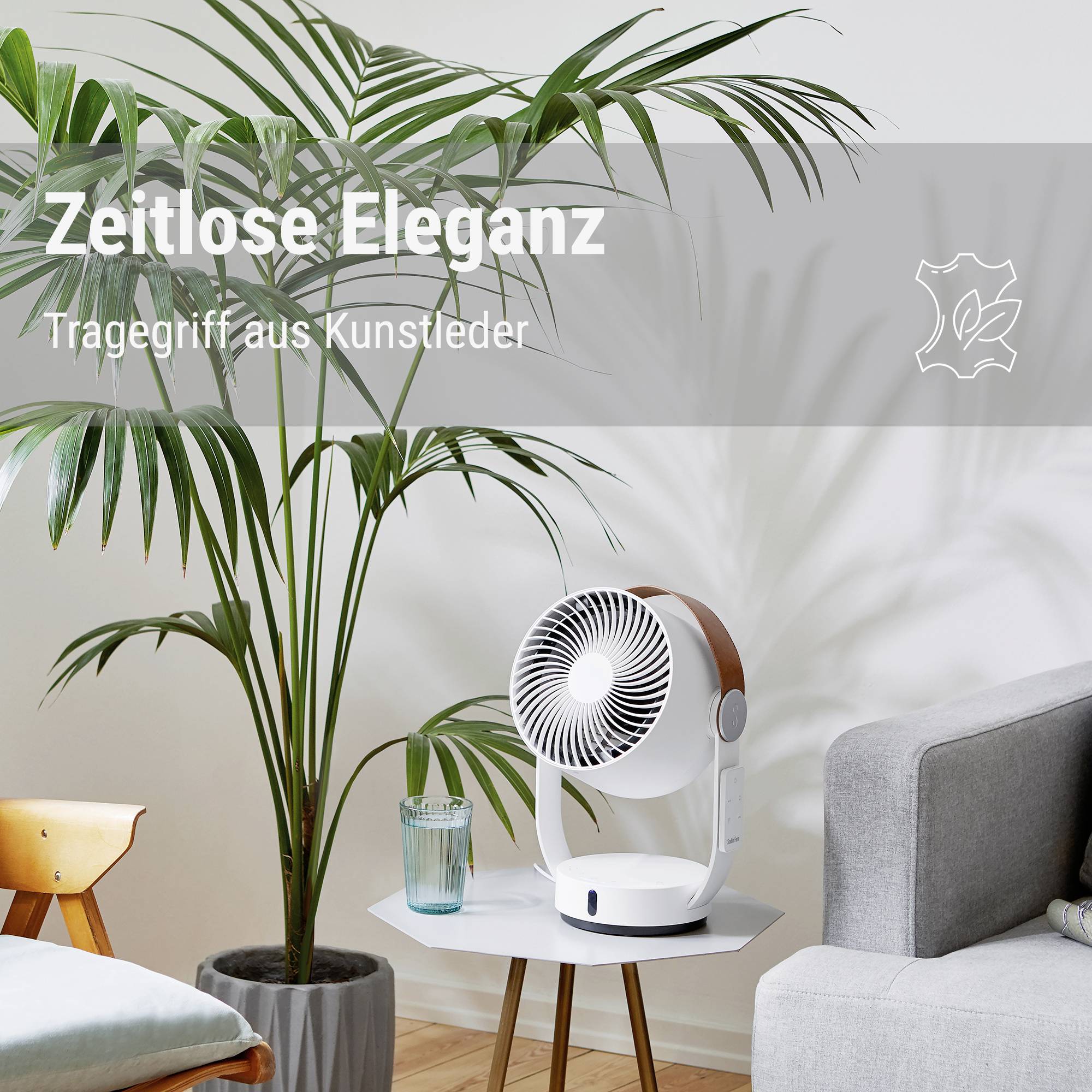 Stadler Form Leo 3D air circulator 18 W (L x W x H) 205 x 240 x 330 mm White Swivelling, Timer