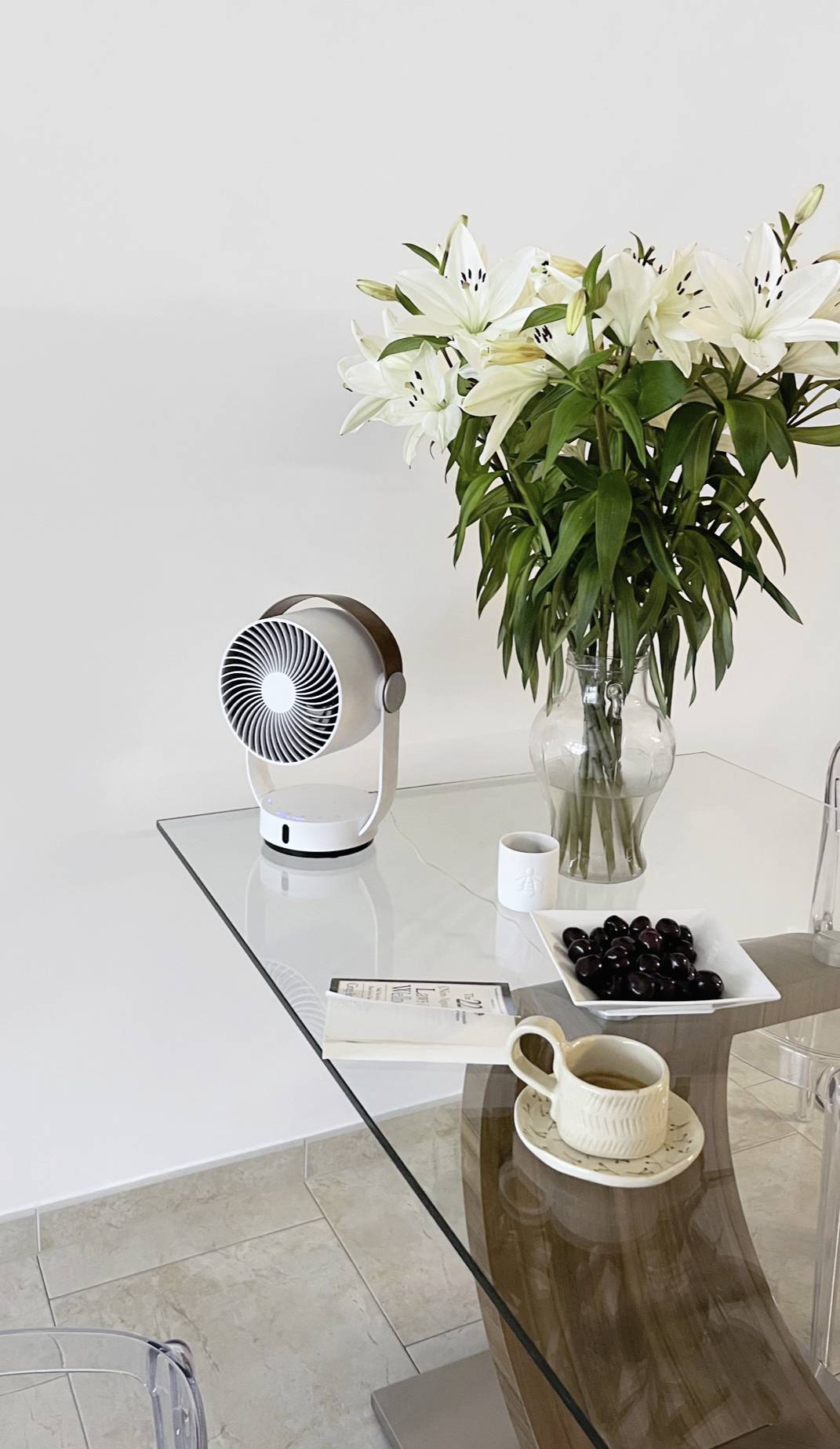 Stadler Form Leo 3D air circulator 18 W (L x W x H) 205 x 240 x 330 mm White Swivelling, Timer