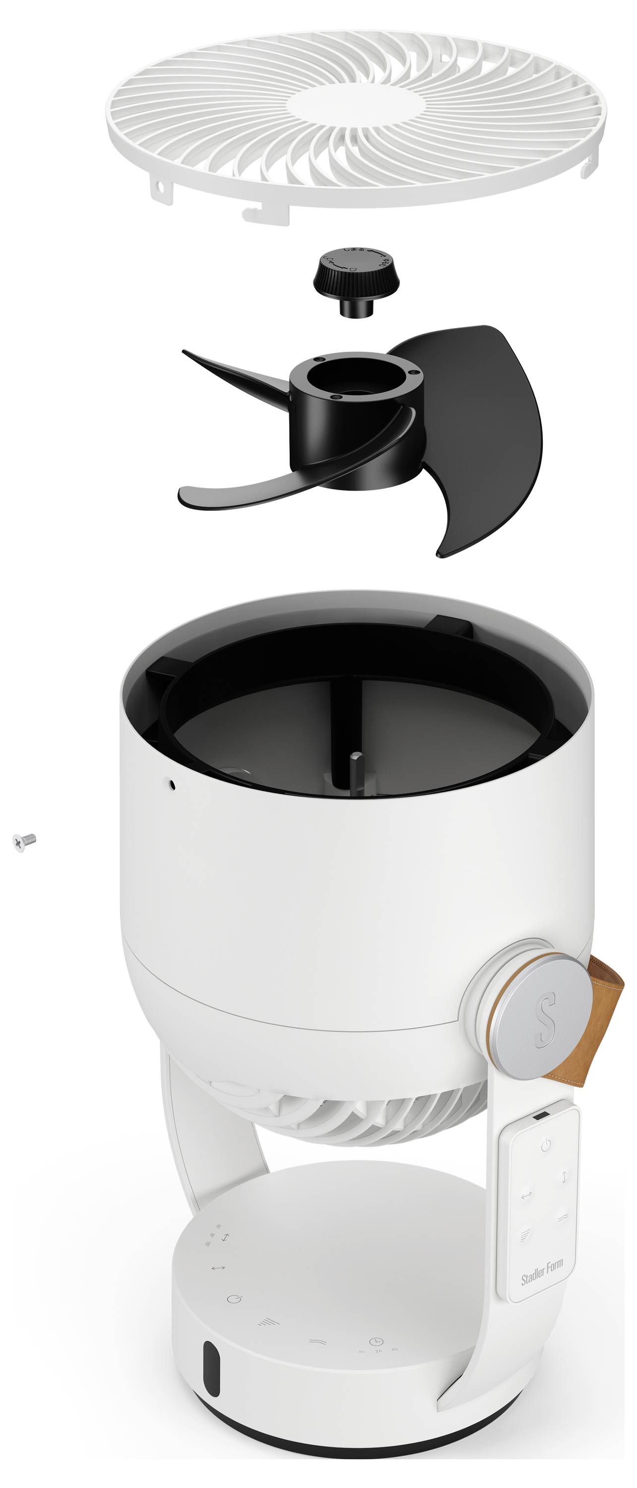 Stadler Form Leo 3D air circulator 18 W (L x W x H) 205 x 240 x 330 mm White Swivelling, Timer