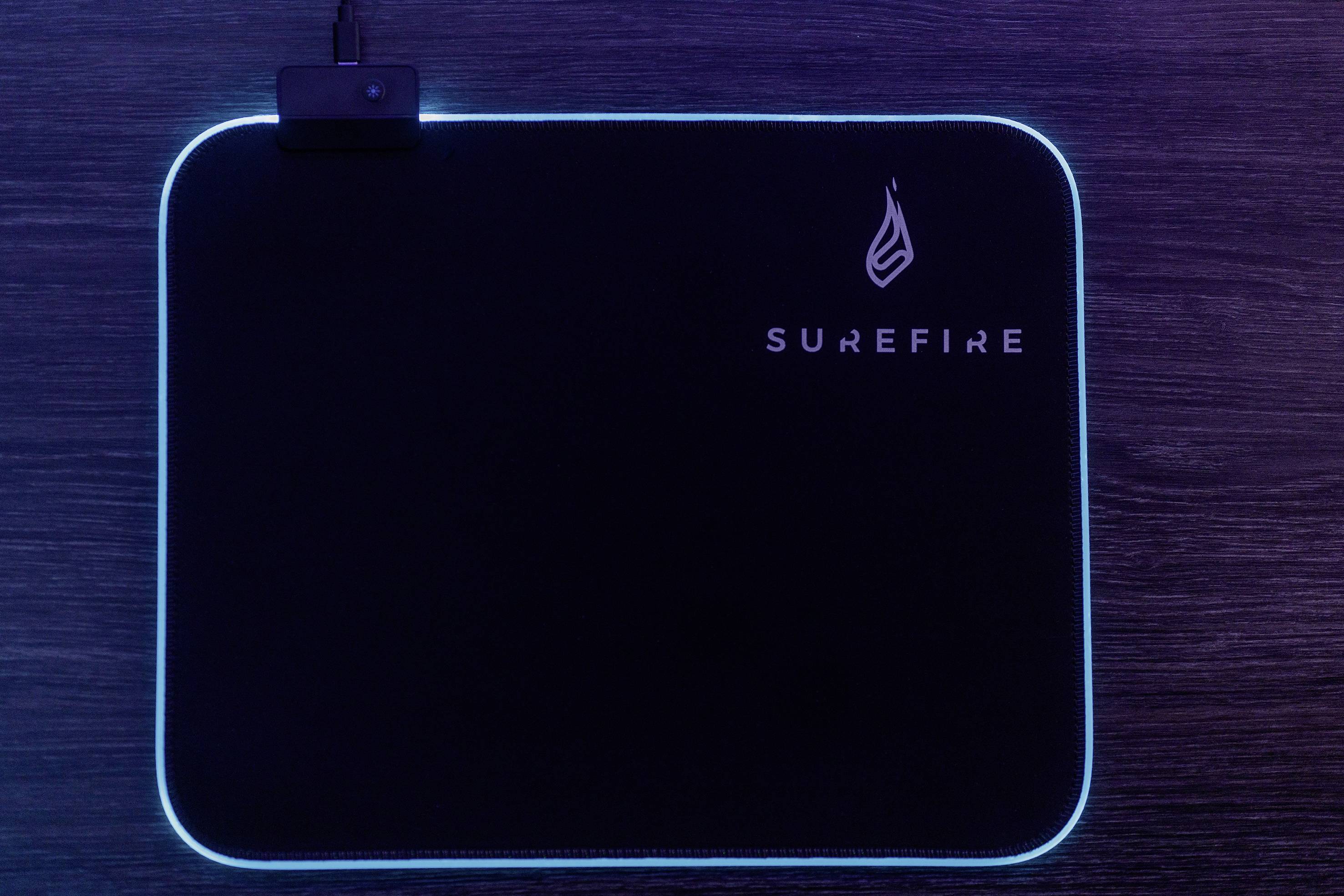 Surefire Gaming Silent Flight RGB-320 Gaming mouse pad Backlit Black