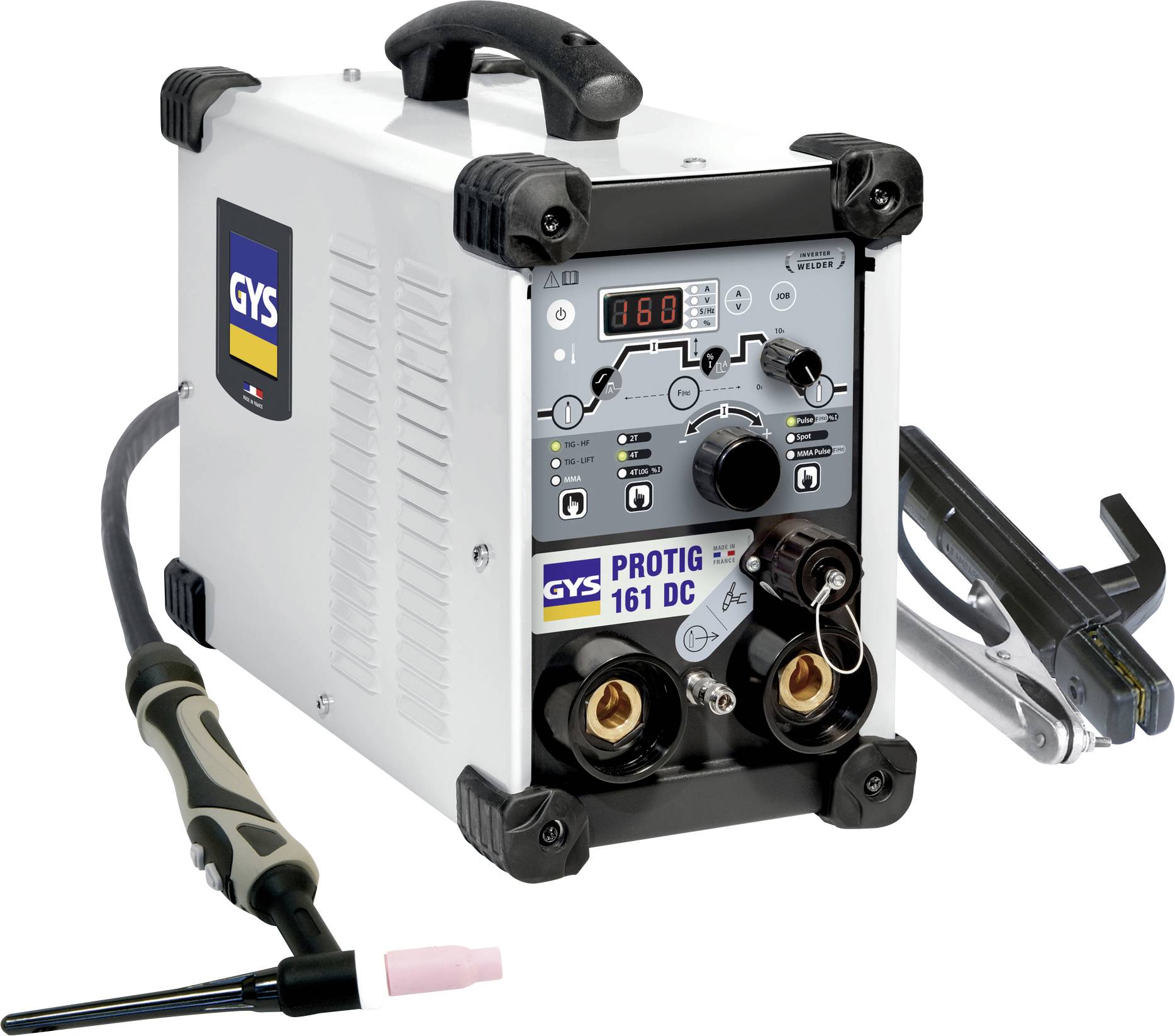 GYS PROTIG 161 DC (inkl. TIG17DB-4m + E-Hand-Set) TIG blow torch 10 - 160 A