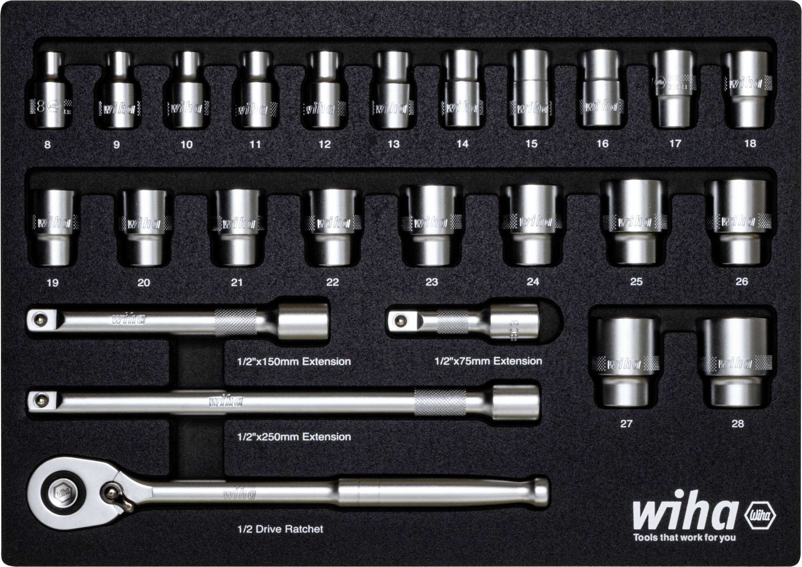 Wiha 44740 Bit set 1/2" 395 mm